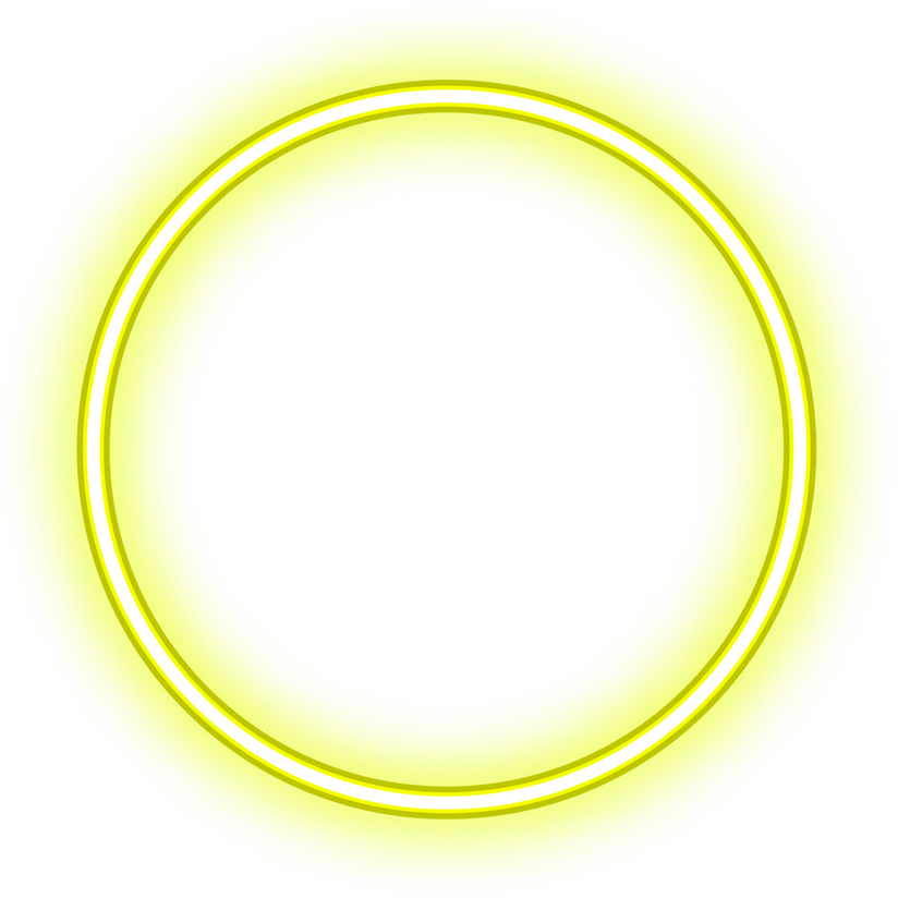 Round Neon Yellow Frame